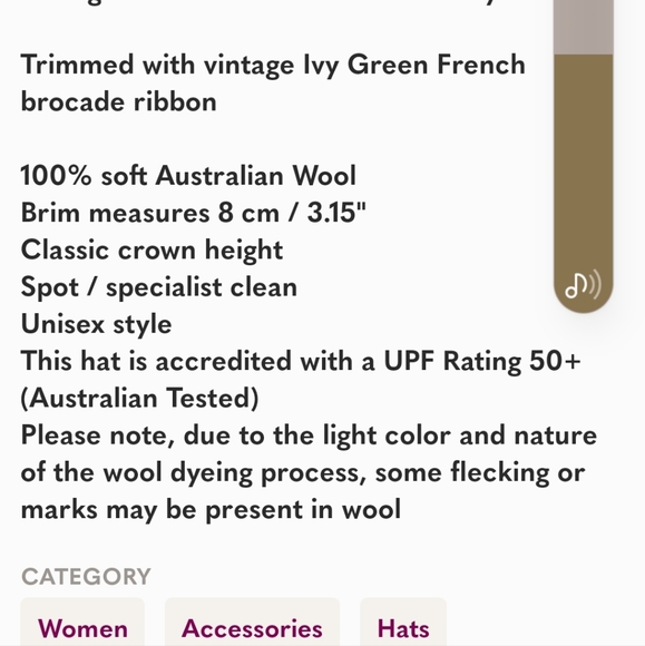 Vintage classic fedora in white ivory with embroidered  ivy green… - Picture 11 of 14